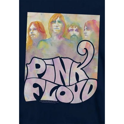 Navy - Side - Pink Floyd Childrens-Kids Water Color Band Hoodie