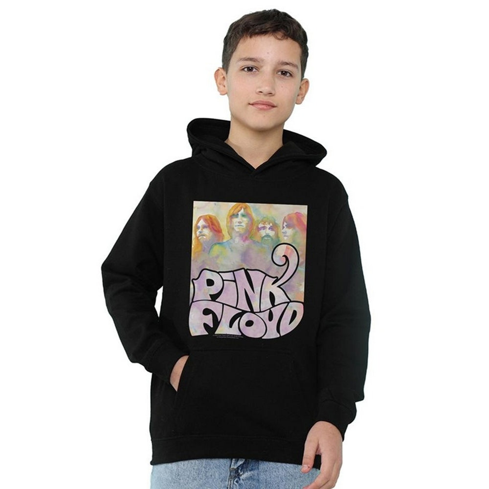 Black - Lifestyle - Pink Floyd Childrens-Kids Water Color Band Hoodie