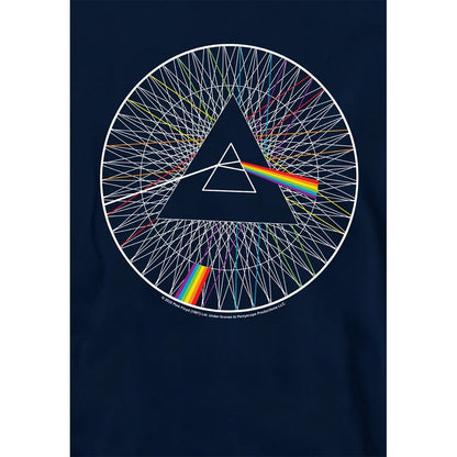 Navy - Side - Pink Floyd Childrens-Kids Spokes Hoodie