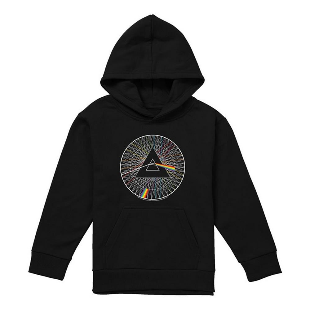 Black - Front - Pink Floyd Childrens-Kids Spokes Hoodie