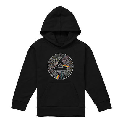 Black - Front - Pink Floyd Childrens-Kids Spokes Hoodie