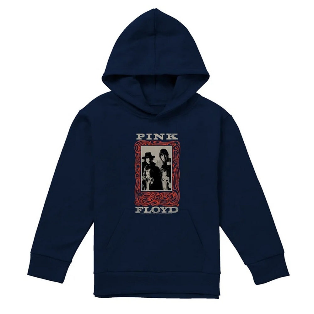 Navy - Front - Pink Floyd Childrens-Kids Point Me At The Sky Frame Hoodie
