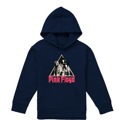 Navy - Front - Pink Floyd Childrens-Kids Band Pyramid Hoodie