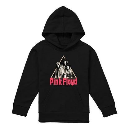 Black - Front - Pink Floyd Childrens-Kids Band Pyramid Hoodie