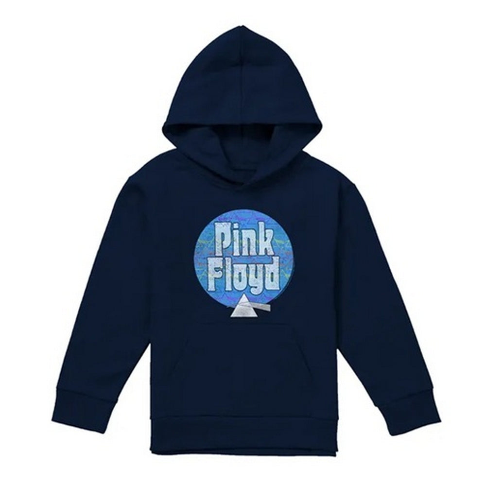 Navy - Front - Pink Floyd Childrens-Kids Circle Of Prisms Hoodie