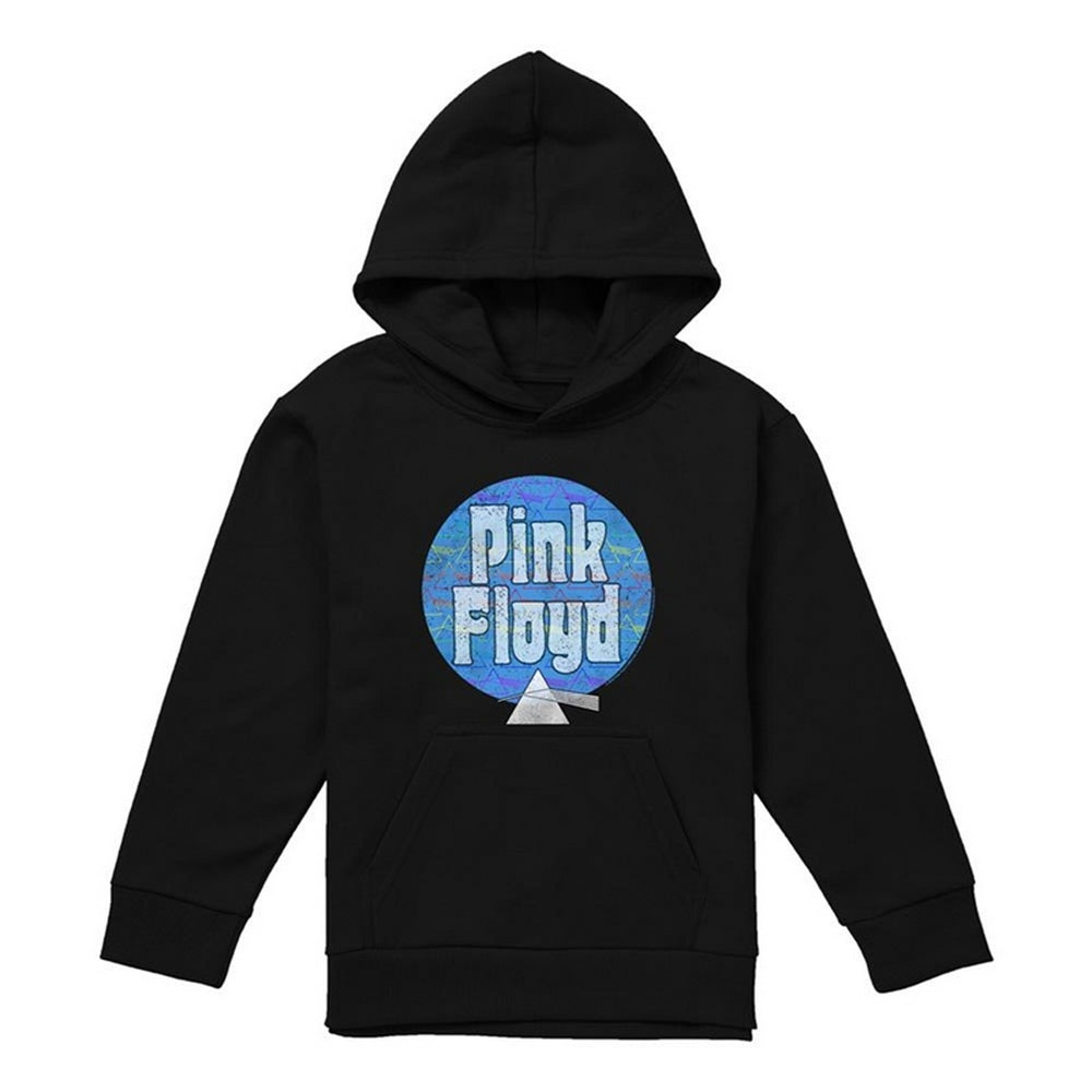 Black - Front - Pink Floyd Childrens-Kids Circle Of Prisms Hoodie