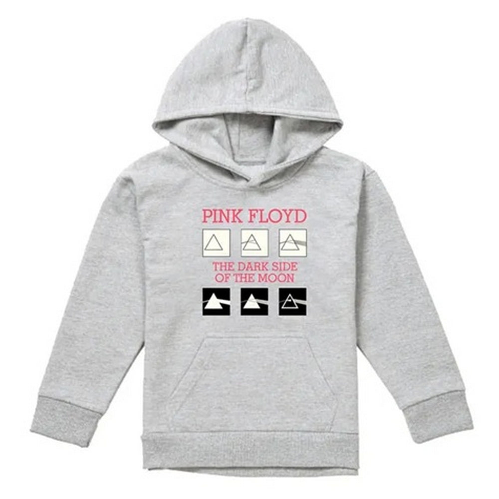 Athletic Heather - Front - Pink Floyd Childrens-Kids The Dark Side Of The Moon Album Heather Hoodie