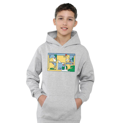 Athletic Heather - Lifestyle - Pink Floyd Childrens-Kids Pyramids Heather Hoodie