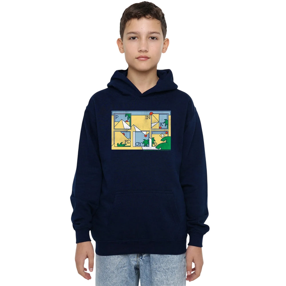 Navy - Lifestyle - Pink Floyd Childrens-Kids Pyramids Hoodie