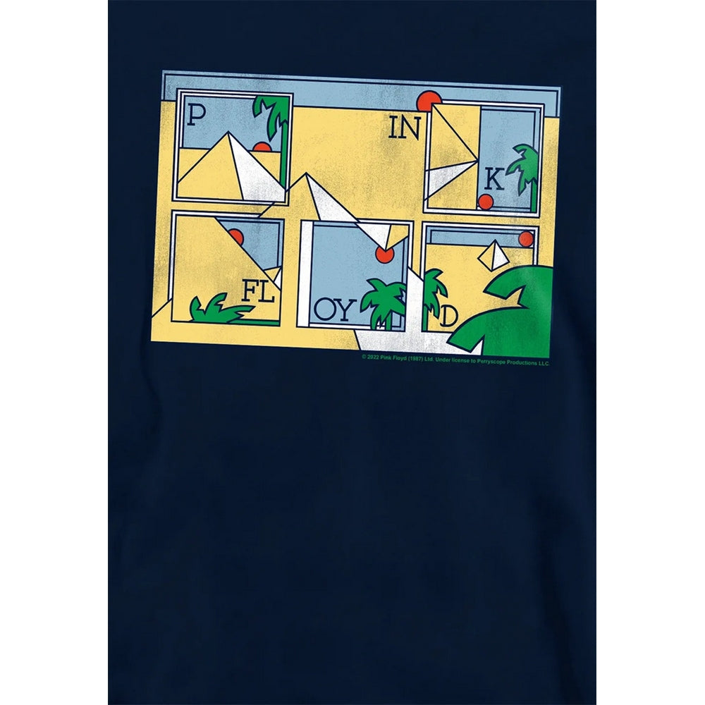 Navy - Side - Pink Floyd Childrens-Kids Pyramids Hoodie