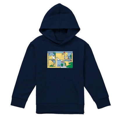 Navy - Front - Pink Floyd Childrens-Kids Pyramids Hoodie
