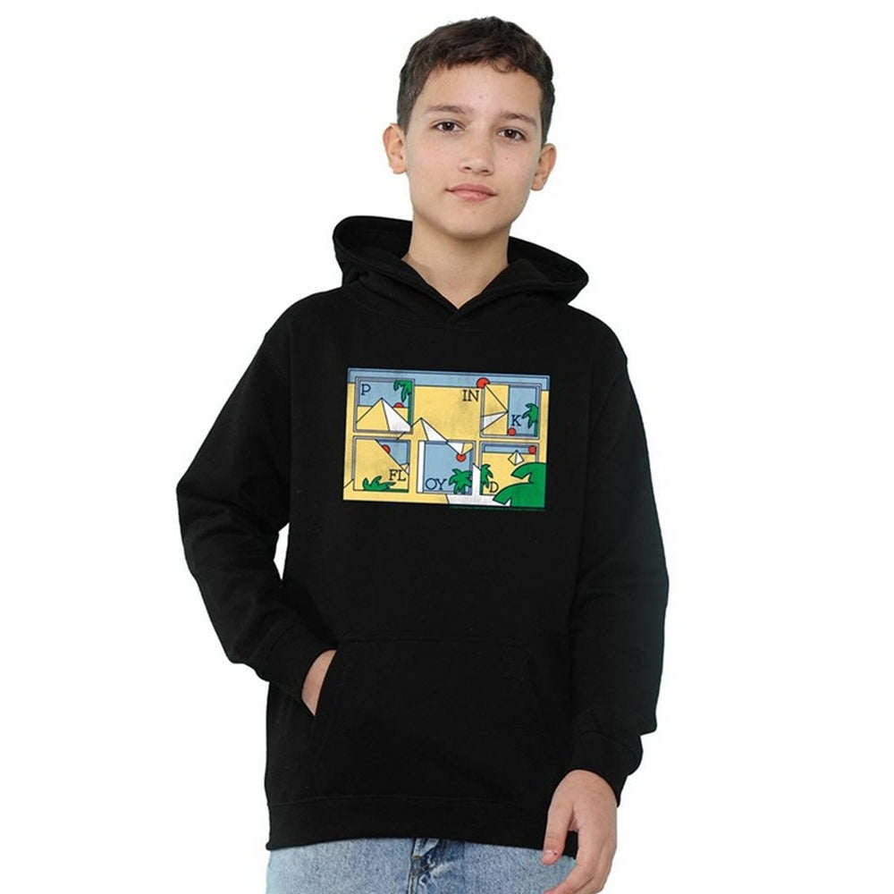 Black - Lifestyle - Pink Floyd Childrens-Kids Pyramids Hoodie