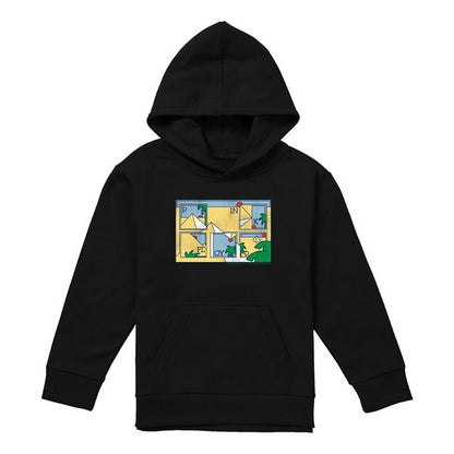 Black - Front - Pink Floyd Childrens-Kids Pyramids Hoodie