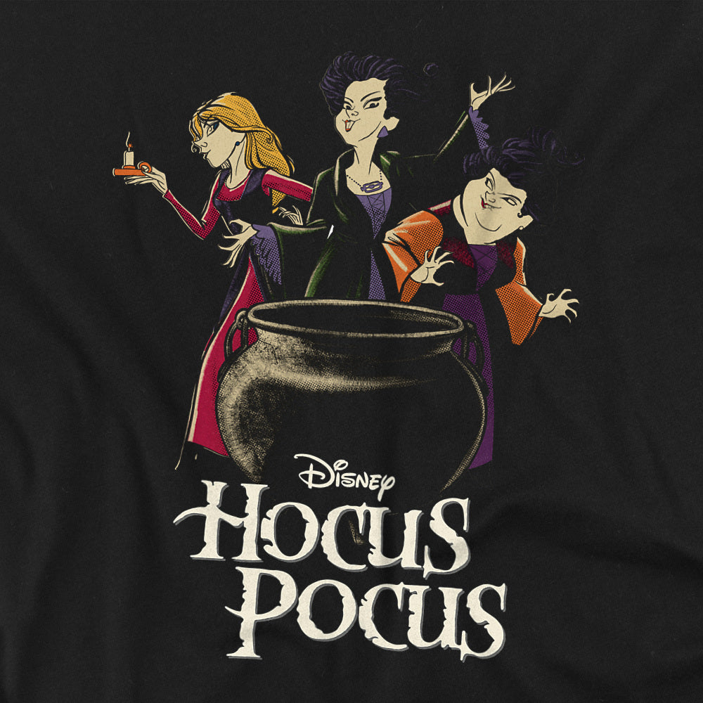 Black - Back - Hocus Pocus Womens-Ladies Pot T-Shirt