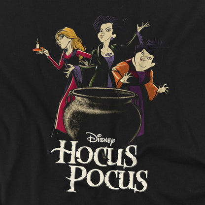 Black - Back - Hocus Pocus Womens-Ladies Pot T-Shirt