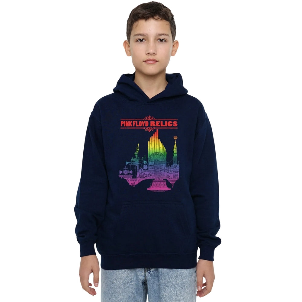 Navy - Lifestyle - Pink Floyd Childrens-Kids Bright Relics Hoodie