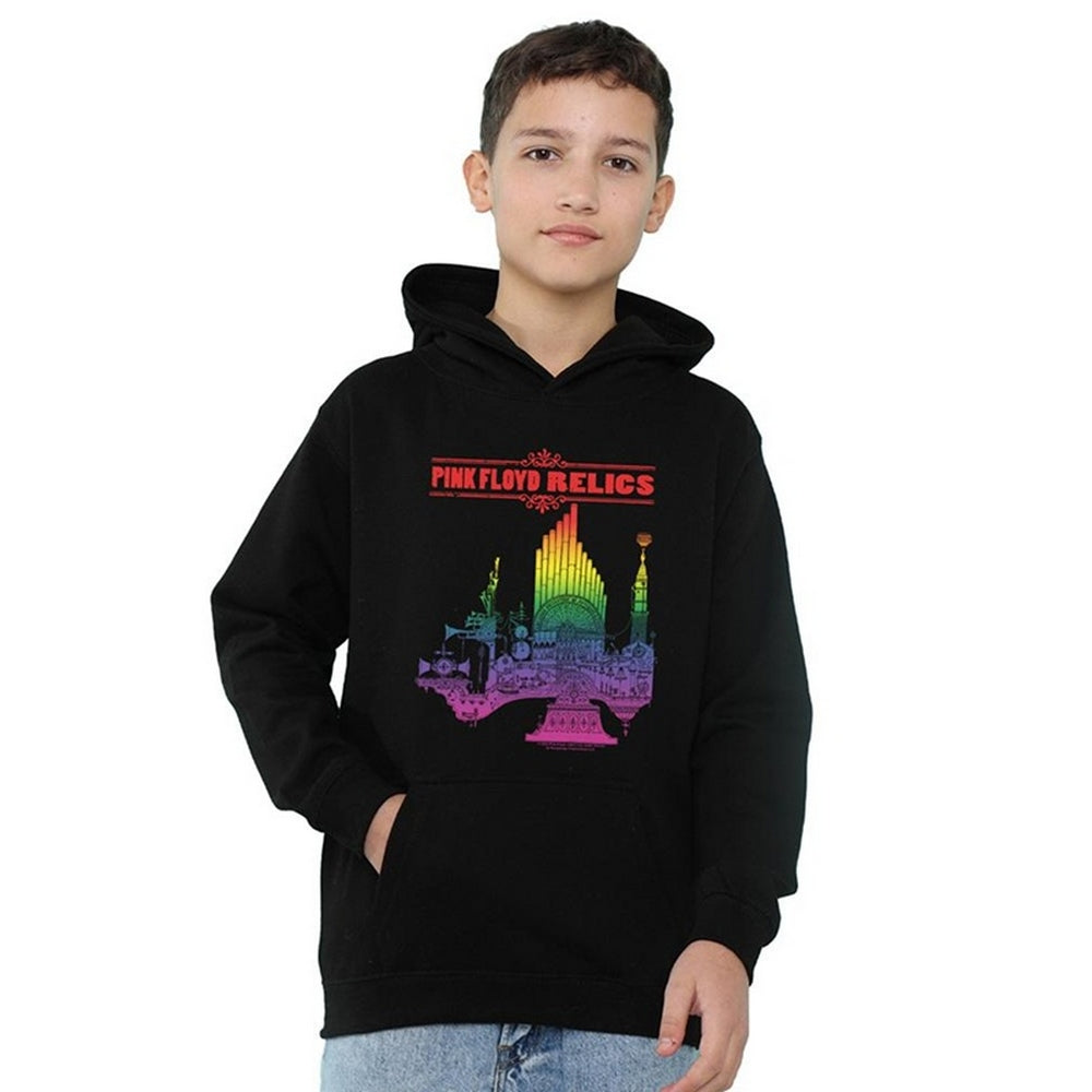 Black - Lifestyle - Pink Floyd Childrens-Kids Bright Relics Hoodie