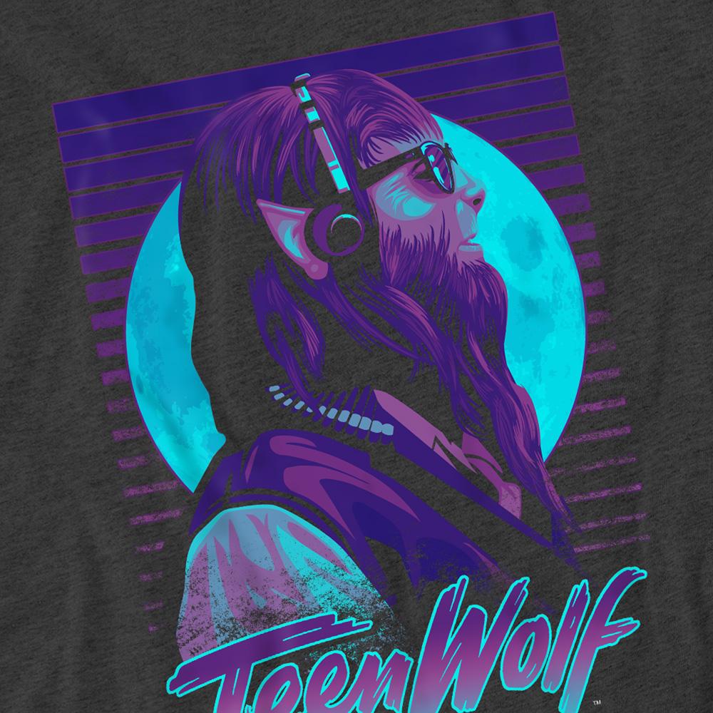 Charcoal - Side - Teen Wolf Unisex Adult Headphones Heather T-Shirt