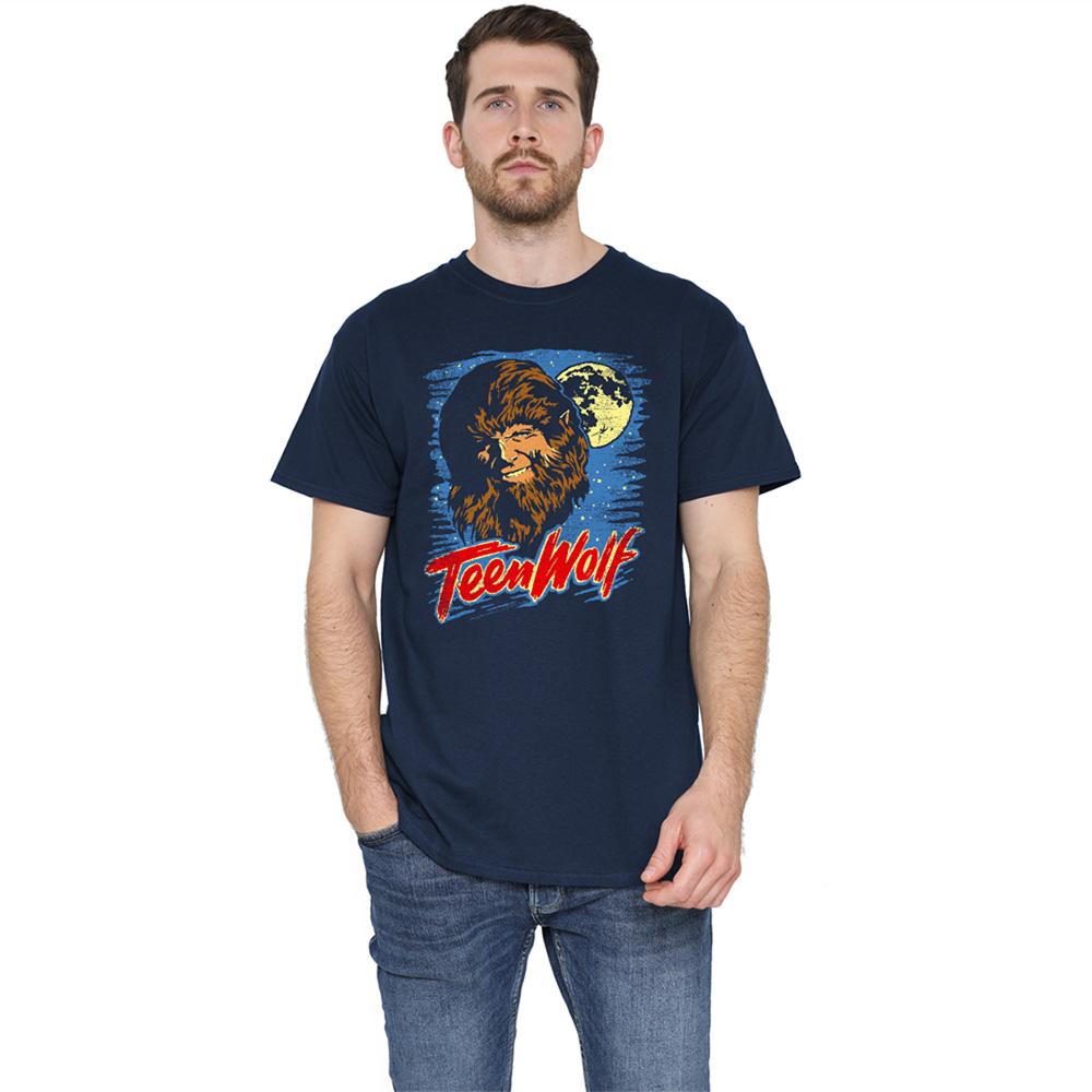 Navy - Lifestyle - Teen Wolf Unisex Adult Moon T-Shirt
