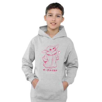Athletic Heather - Lifestyle - Star Wars The Mandalorian Childrens-Kids Grogu Heather Hoodie