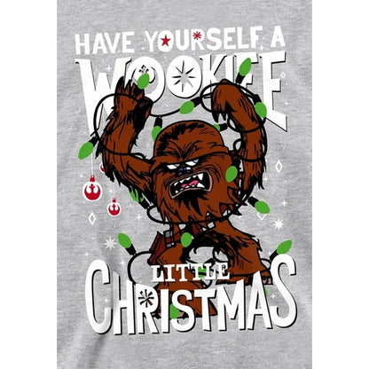 Athletic Heather - Side - Star Wars Childrens-Kids A Wookie Little Christmas Heather Hoodie