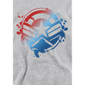Athletic Heather - Side - Captain America Childrens-Kids Gradient Shield Heather Pull Over Hoodie