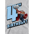 Athletic Heather - Side - Marvel Childrens-Kids Thor Heather 4th Birthday Hoodie