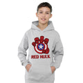 Athletic Heather - Lifestyle - Captain America Childrens-Kids Red Hulk Shield Heather Pull Over Hoodie