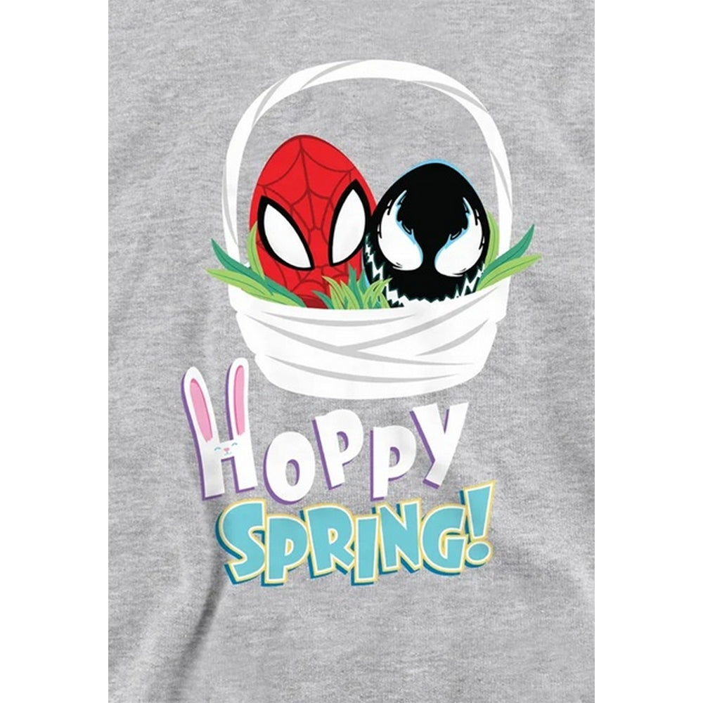 Athletic Heather - Side - Spider-Man Childrens-Kids Hoppy Spring Hoodie