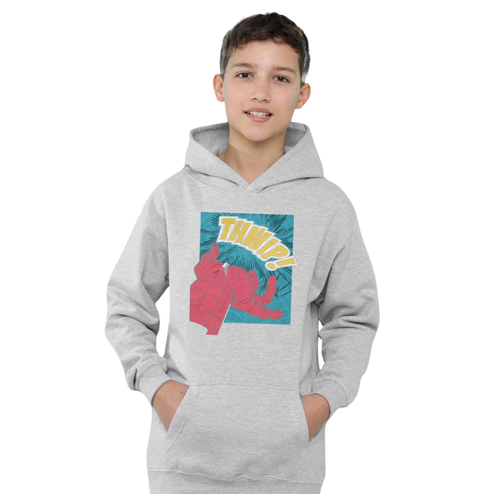 Athletic Heather - Lifestyle - Spider-Man Childrens-Kids Thwip Panel Heather Hoodie