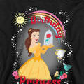 Athletic - Side - Disney Princess Childrens-Kids Birthday Princess Belle Chip Heather Pullover Hoodie