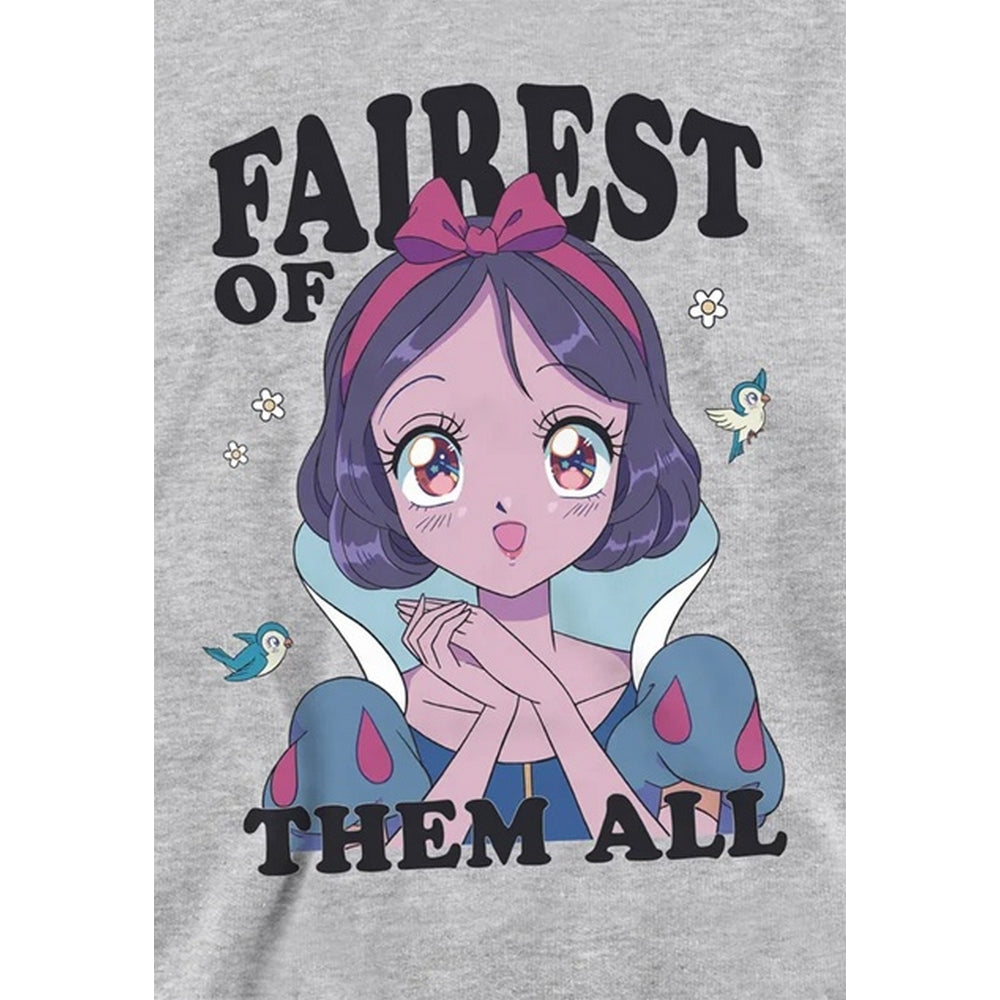 Athletic Heather - Side - Snow White Childrens-Kids Fairest Of Them All Heather Hoodie