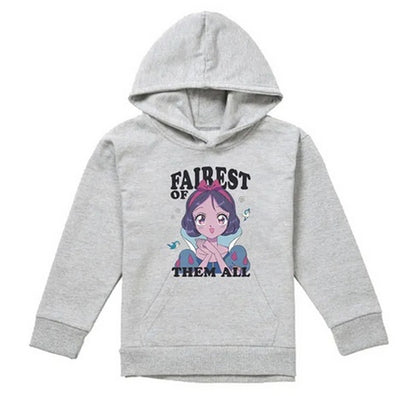 Athletic Heather - Front - Snow White Childrens-Kids Fairest Of Them All Heather Hoodie