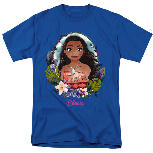 Royal Blue - Front - Moana Womens-Ladies Floral Portrait T-Shirt