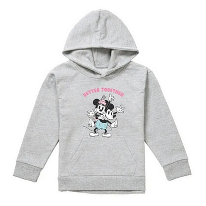 Athletic - Front - Disney Childrens-Kids Better Together Mickey & Minnie Mouse Heather Pullover Hoodie