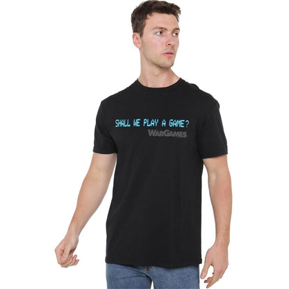 Black - Lifestyle - WarGames Unisex Adult Shall We Play A Game? T-Shirt