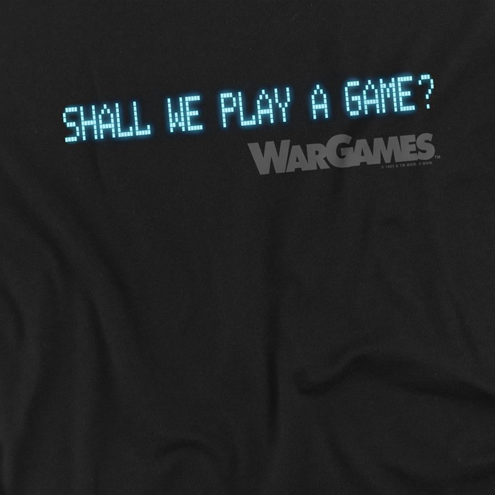 Black - Side - WarGames Unisex Adult Shall We Play A Game? T-Shirt