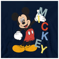 Navy - Side - Mickey Mouse Childrens-Kids Name Hoodie