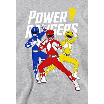 Athletic Heather - Side - Power Rangers Childrens-Kids Trio Heather Pullover Hoodie