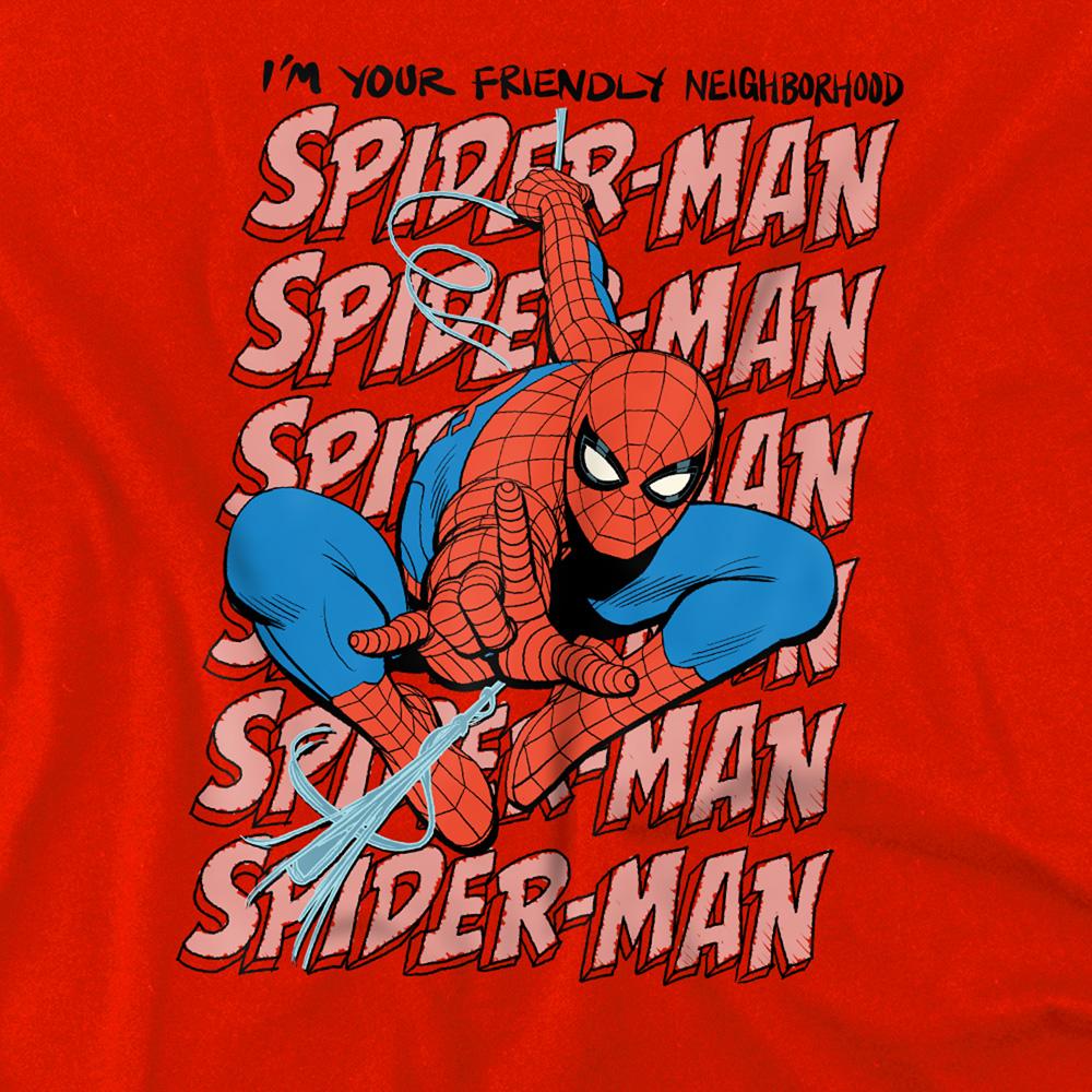 Red - Side - Spider-Man Childrens-Kids Thwip Pull Over Hoodie