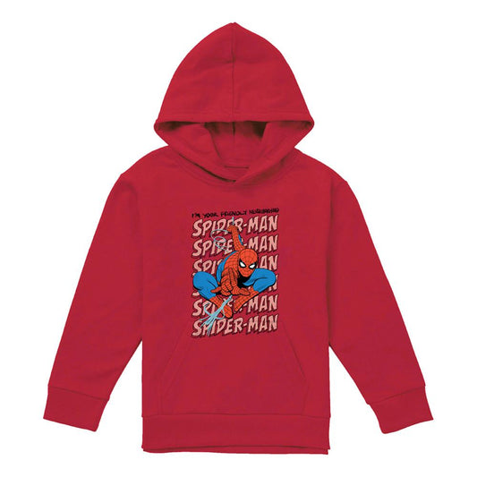 Red - Front - Spider-Man Childrens-Kids Thwip Pull Over Hoodie