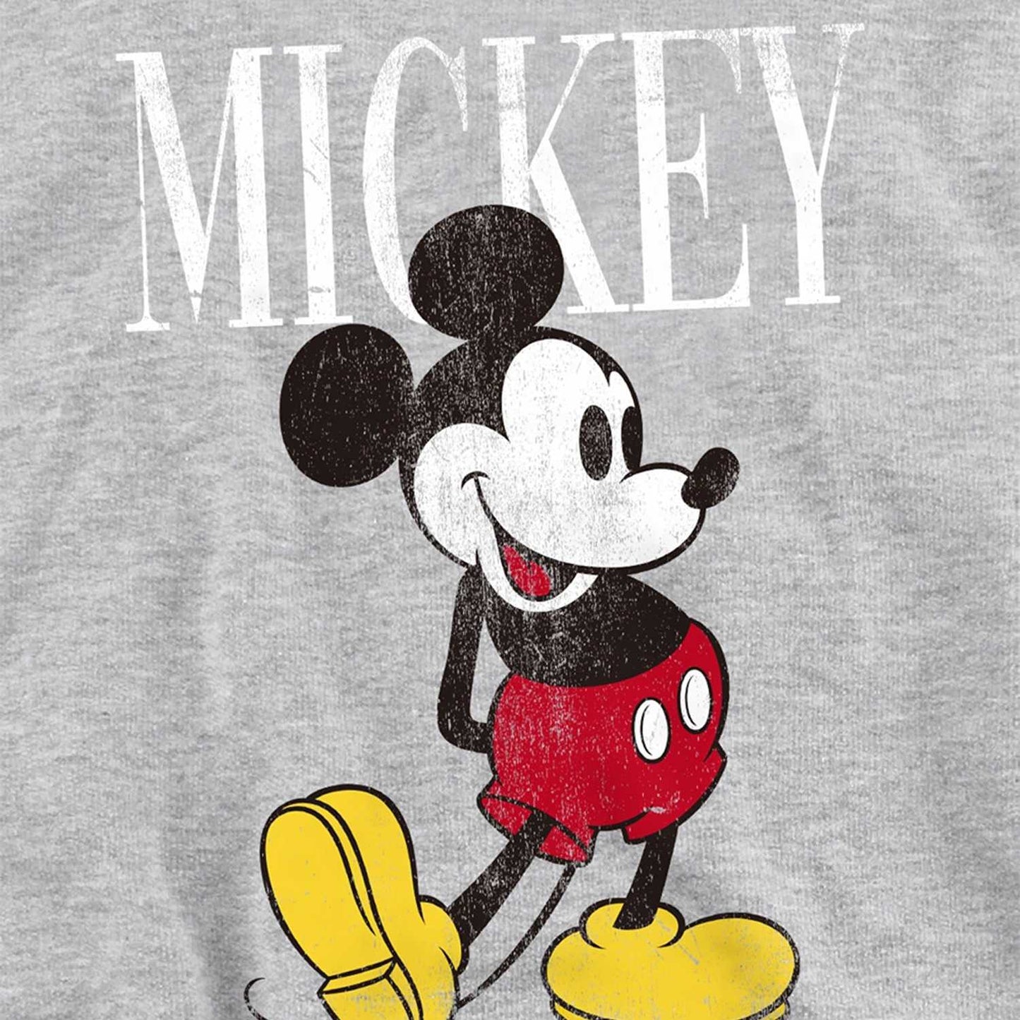 Athletic Heather - Side - Mickey Mouse Childrens-Kids 90s Classic Heather Hoodie