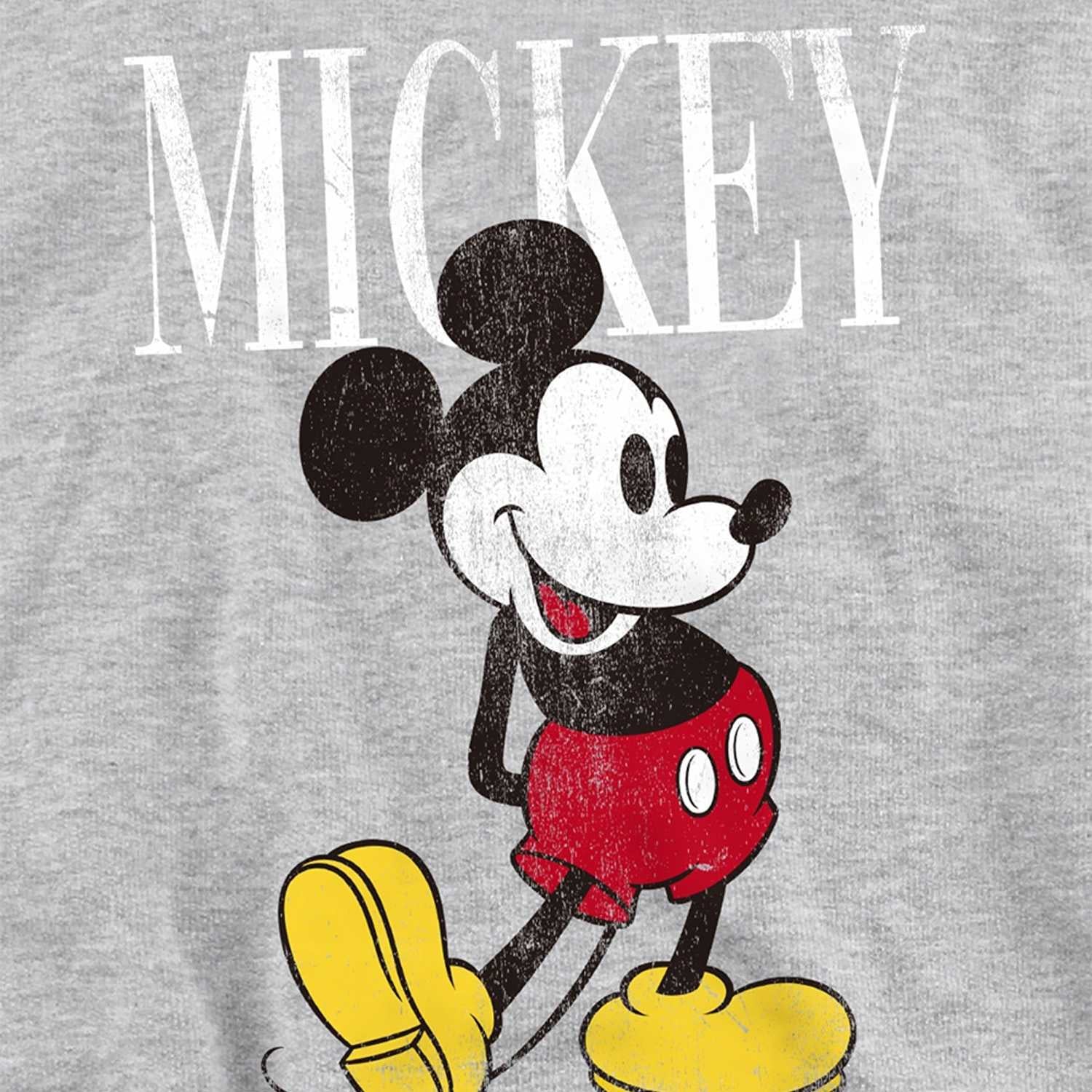 Athletic Heather - Side - Mickey Mouse Childrens-Kids 90s Classic Heather Hoodie