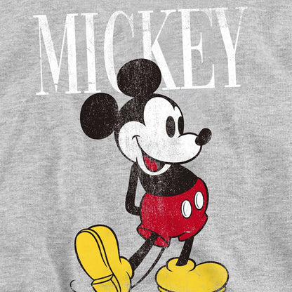 Athletic Heather - Side - Mickey Mouse Childrens-Kids 90s Classic Heather Hoodie