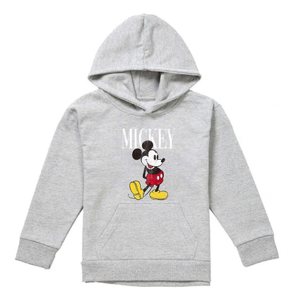 Athletic Heather - Front - Mickey Mouse Childrens-Kids 90s Classic Heather Hoodie
