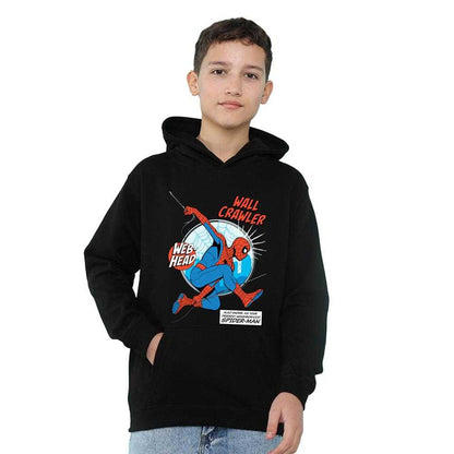 Black - Lifestyle - Spider-Man Childrens-Kids Friendly Neighborhood Wall Crawler Pull Over Hoodie