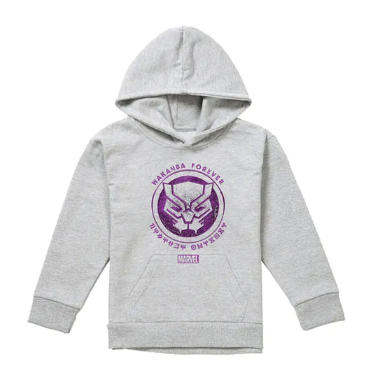 Athletic Heather - Front - Black Panther Childrens-Kids Scratch Pull Over Hoodie