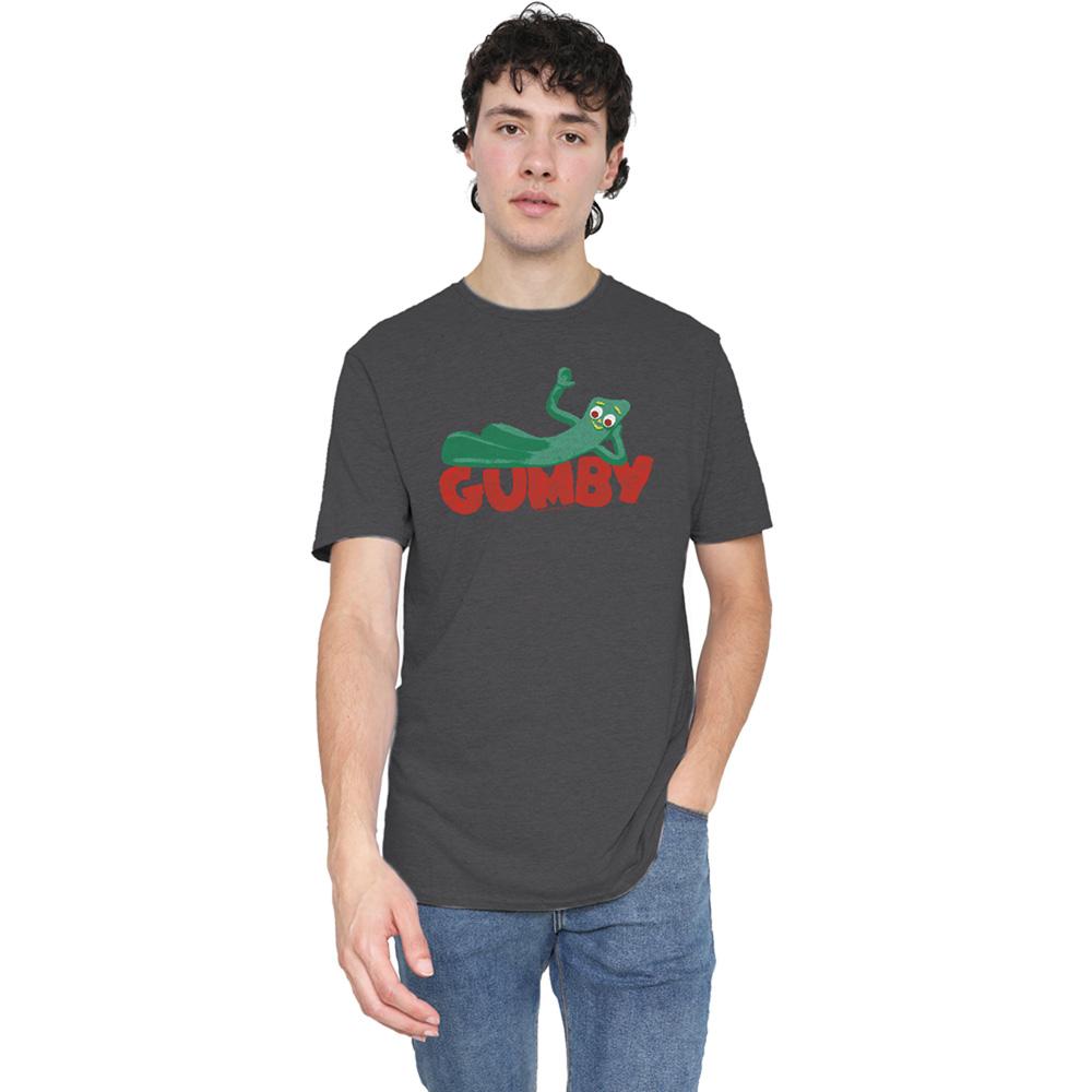 Charcoal - Side - Gumby Unisex Adult On Logo T-Shirt
