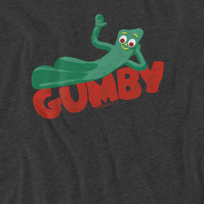 Charcoal - Pack Shot - Gumby Unisex Adult On Logo T-Shirt