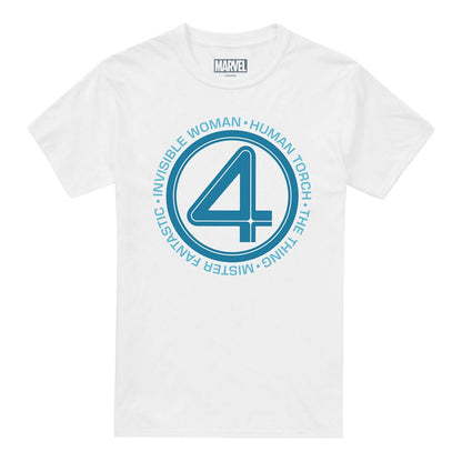 White - Front - Fantastic Four Unisex Adult Superhero Team T-Shirt